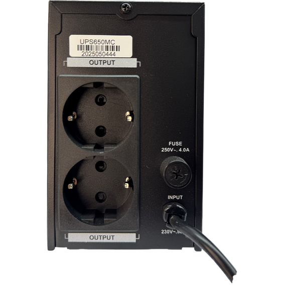 UPS  Ultra Power  650VA//360W (3 steps of AVR, CPU controlled) metal case, LCD display, 3 image