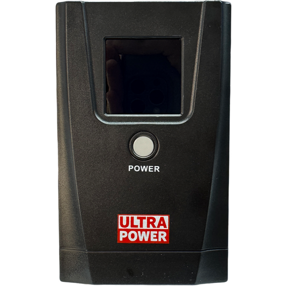 UPS  Ultra Power  650VA//360W (3 steps of AVR, CPU controlled) metal case, LCD display, 2 image