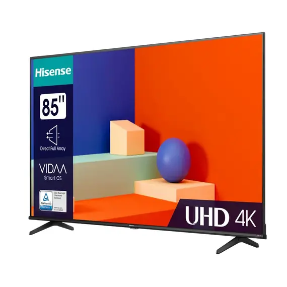 85" LED SMART TV Hisense 85A6K, Real 4K, 3840x2160, VIDAA OS, Black, 3 image
