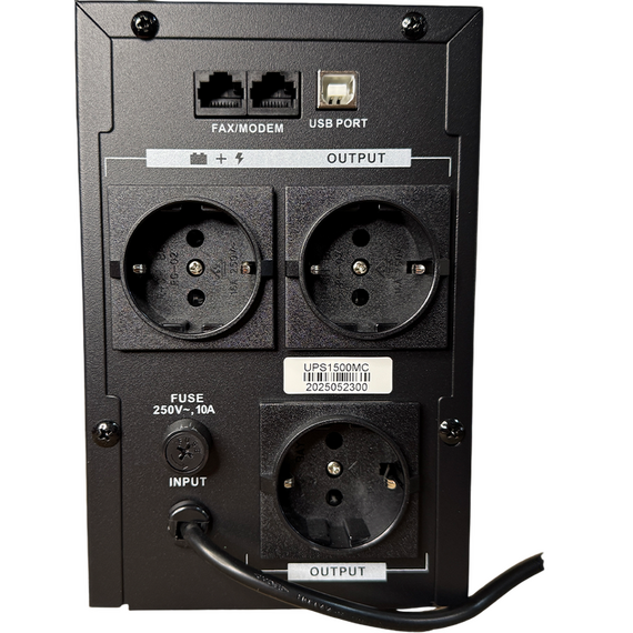 UPS  Ultra Power UPS1200MC 1200VA/720W, Tower, LCD, AVR, USB, RJ11/RJ45, 3*Schuko sockets, metal cas, 2 image