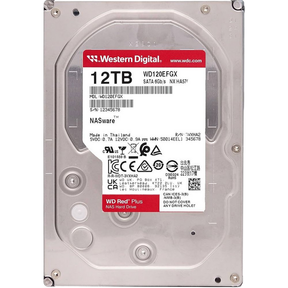Unitate HDD Western Digital WD Red Plus, 3.5", 12 TB 