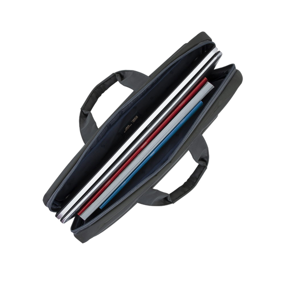 Geantă pentru Laptop Rivacase Central, 15.6", Poliester, Gri, 3 image