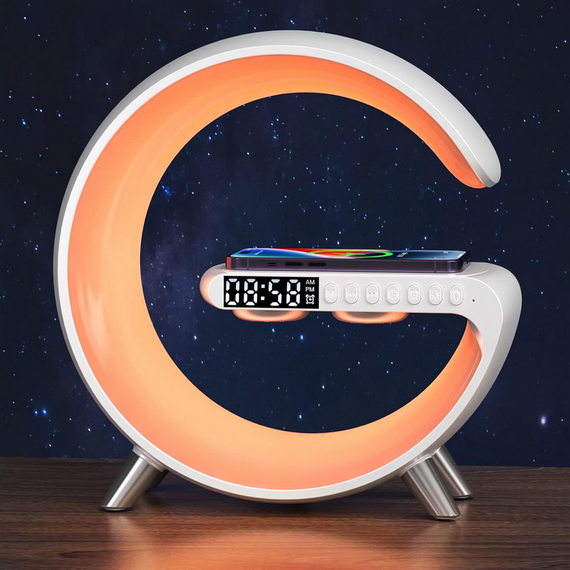 Noname Ceas cu alarmă G-Shaped NH-69, Alb, 2 image