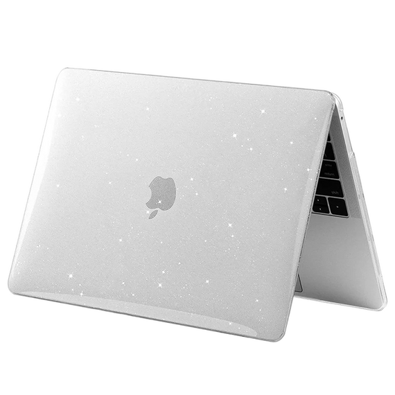 Husă pentru laptop Tech Protect Smartshell Macbook Air 13 (2022), 13", Policarbonat, Glitter Clear, 3 image