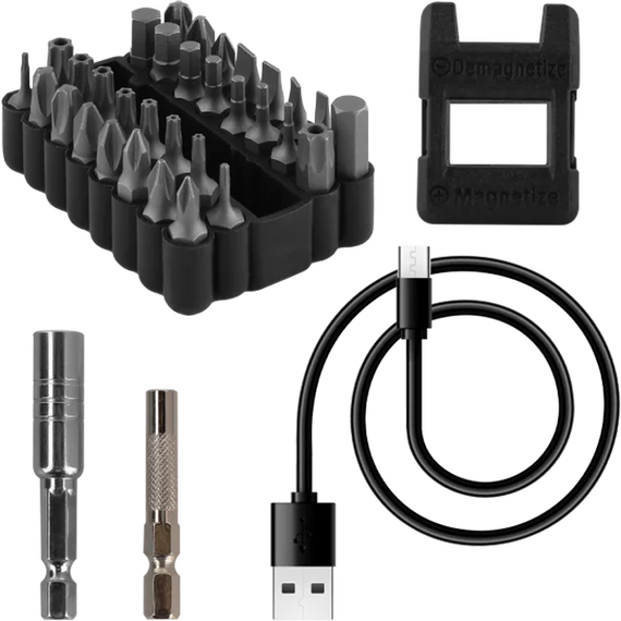 Set multifuncțional de șurubelnițe electrice Proove Driller 36 în1, gri, 2 image