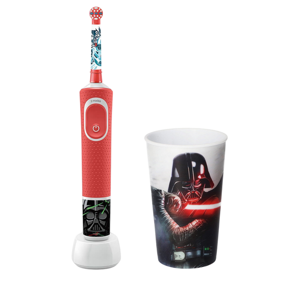 Periuță de dinți electrică Braun Kids D100 StarWars, Roșu
