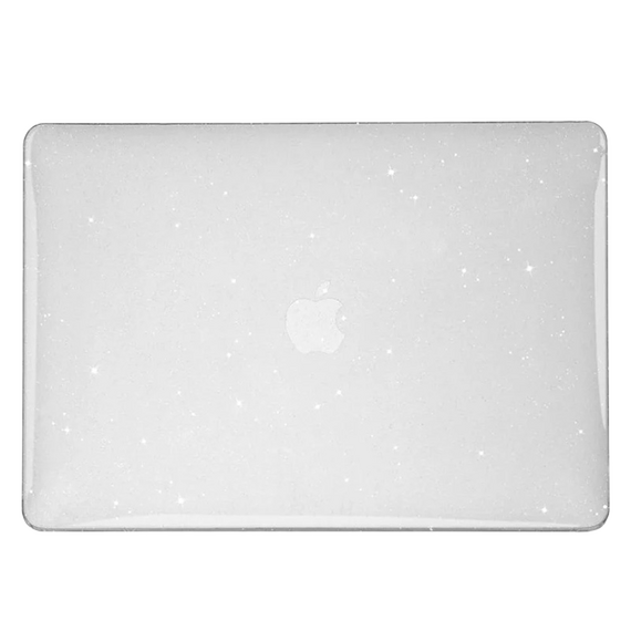 Husă pentru laptop Tech Protect Smartshell Macbook Air 13 (2022), 13", Policarbonat, Glitter Clear