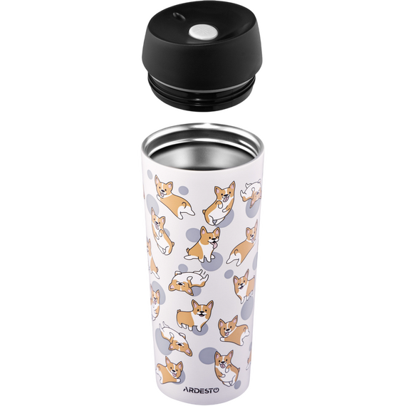 Cană termos Ardesto AR2645CR, 0,45L, Gri, 2 image
