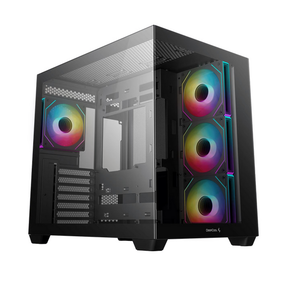 Carcasă PC Deepcool CG530 4F, Midi-Tower, Fără PSU, Negru