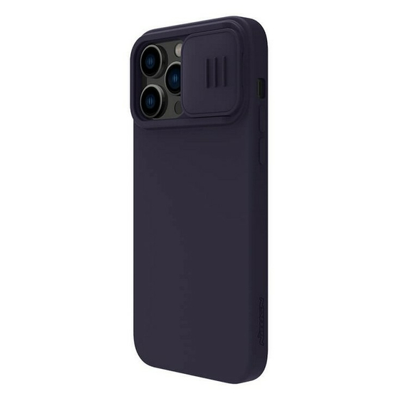 Husă Nillkin iPhone 14 Pro CamShield Silky Magnetic Silicone, Albastru, 2 image