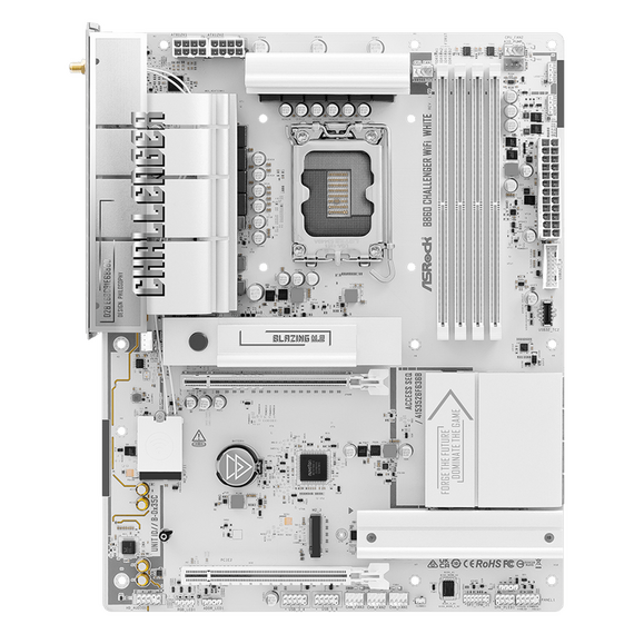 Placă de bază ASRock B860 CHALLENGER WIFI WHITE, LGA1851, AMD B860, ATX, 2 image