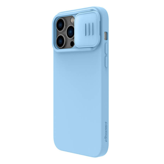 Husă Nillkin iPhone 14 Pro, CamShield Silky Silicone, Blue Haze, 2 image
