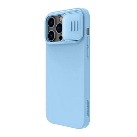 Husă Nillkin iPhone 14 Pro Max, CamShield Silky Silicone, Blue Haze, 3 image