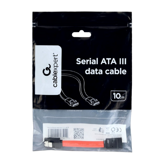 Cablu SATA Cablexpert CC-SATAM-DATA-0.3M, Roșu, 2 image