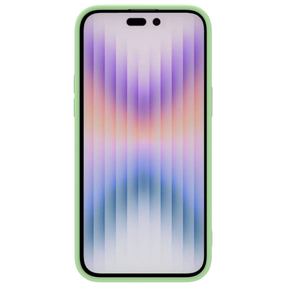 Husă Nillkin iPhone 15 Pro Max, CamShield Silky Silicone, Mint Green, 3 image
