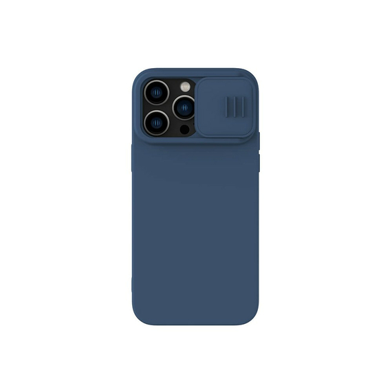 Husă Nillkin iPhone 14 Pro Max, CamShield Silky Silicone, Albastru, 3 image