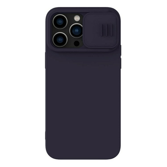 Husă Nillkin iPhone 14 Pro CamShield Silky Magnetic Silicone, Albastru