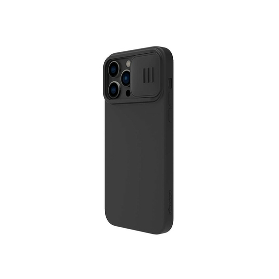 Husă Nillkin iPhone 14 Pro, CamShield Silky Silicone, Negru, 2 image