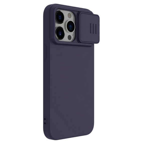 Husă Nillkin iPhone 15 Pro, CamShield Silky Silicone, Dark Purple, 2 image