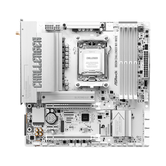 Placă de bază ASRock B850M CHALLENGER WIFI WHITE, AMD B850, Micro-ATX, 2 image