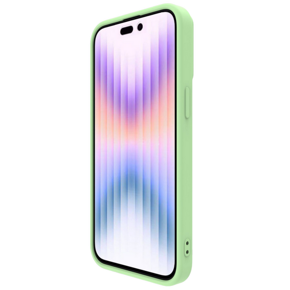 Husă Nillkin iPhone 15 Pro, CamShield Silky Silicone, Mint Green, 2 image