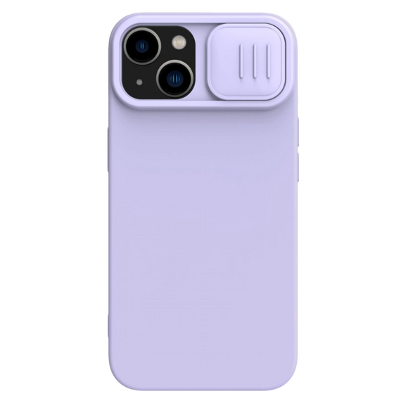 Husă Nillkin iPhone 15 Plus, CamShield Silky Silicone, Misty Purple