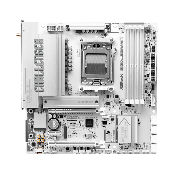 Placă de bază ASRock B850M CHALLENGER WIFI WHITE, AMD B850, Micro-ATX, 3 image