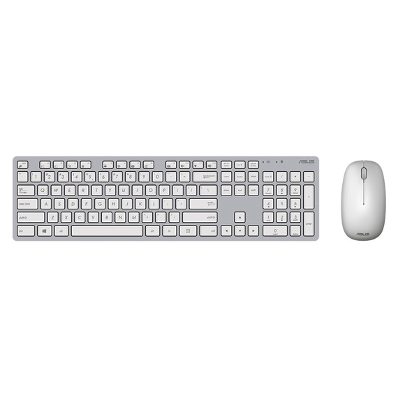 Set Tastatură + Mouse ASUS W5000, Fără fir, Alb, 2 image