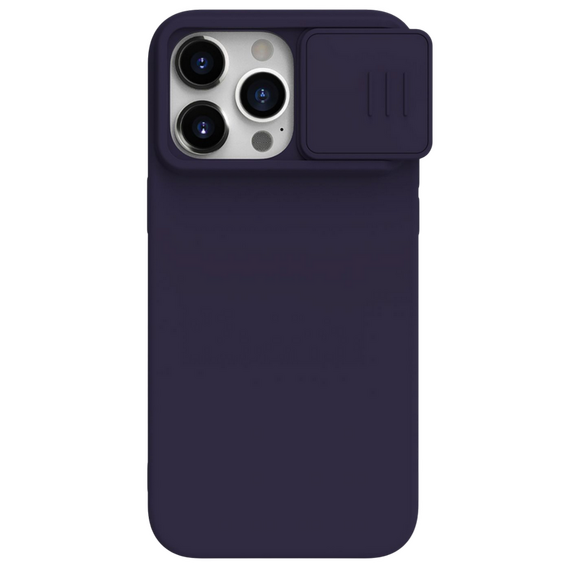 Husă Nillkin iPhone 15 Pro, CamShield Silky Silicone, Dark Purple