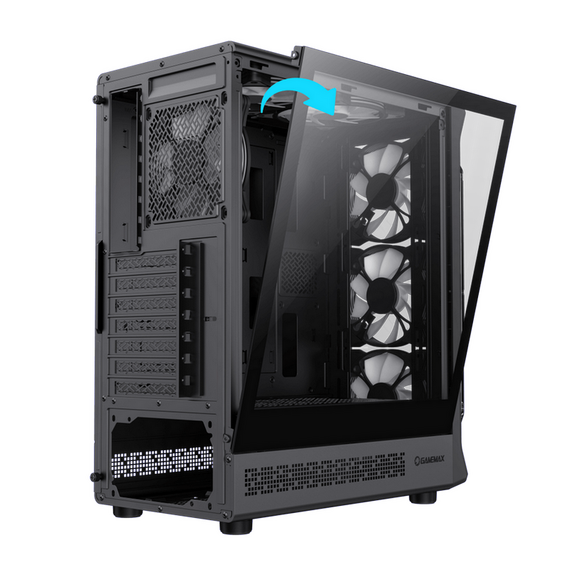 Carcasă PC Gamemax Starlight 2 AB, Midi-Tower, Fără PSU, Negru, 2 image