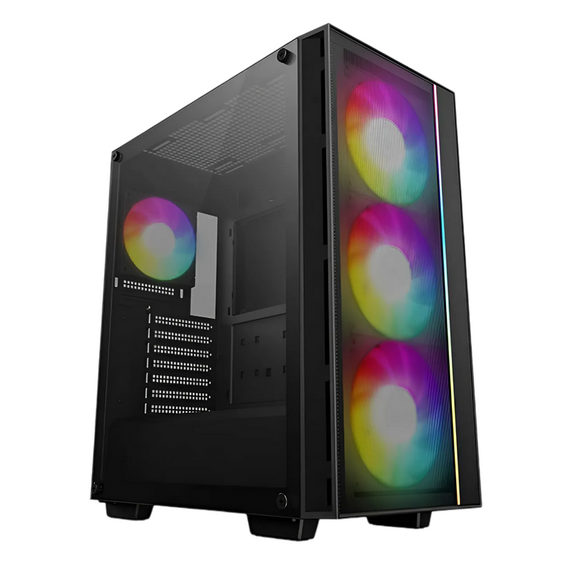 Carcasă PC Deepcool MATREXX 55 MESH V4, Midi-Tower, Fără PSU, Negru