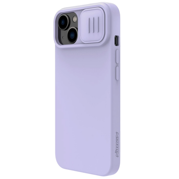 Husă Nillkin iPhone 15 Plus, CamShield Silky Silicone, Misty Purple, 3 image