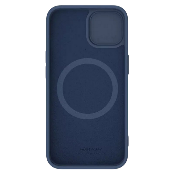 Husă Nillkin iPhone 15 Plus, CamShield Silky Silicone, Albastru Marin, 3 image