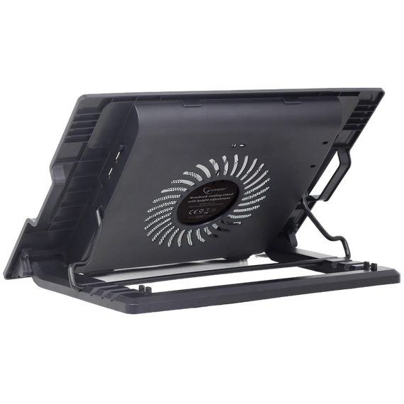 Suport de răcire pentru laptop Gembird NBS-1F17T-01, 17", Negru, 2 image