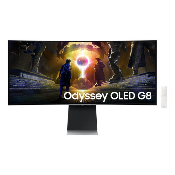 34" Monitor Gaming Samsung S34DG852, OLED 3440x1440 WQHD, Argintiu