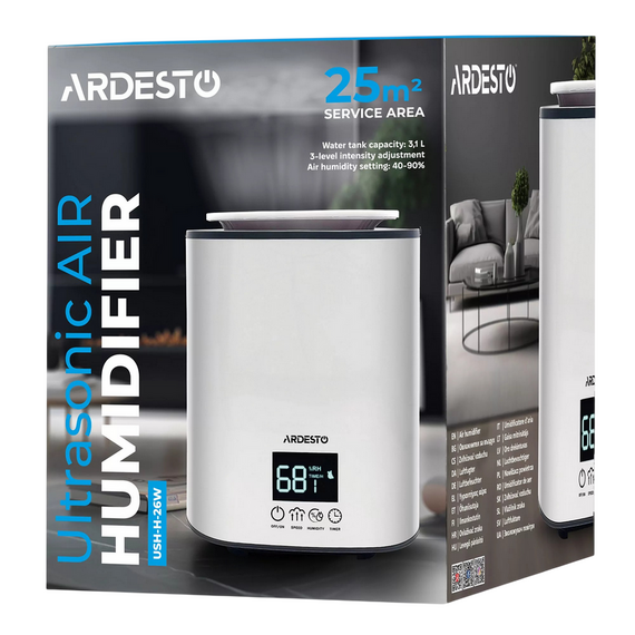 Umidificator de aer Ardesto USH-H-26W, Alb, 2 image