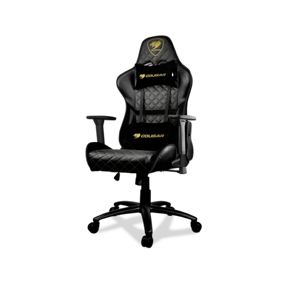 Scaun Gaming Cougar Hotrod Royal, PVC Piele, Negru/Auriu, 2 image