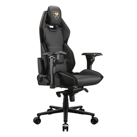 Scaun Gaming Cougar Hotrod Royal, PVC Piele, Negru/Auriu, 3 image