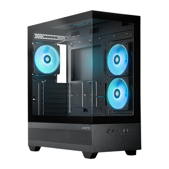 Carcasă PC Chieftec Vista, Midi-Tower, Fără PSU, Negru