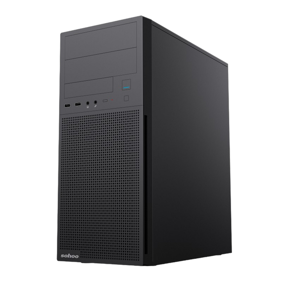 Carcasă PC Sohoo 2816BK, Midi-Tower, ATX, Negru, 2 image