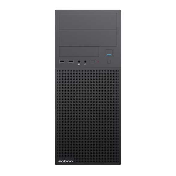 Carcasă PC Sohoo 2816BK, Midi-Tower, ATX, Negru, 3 image