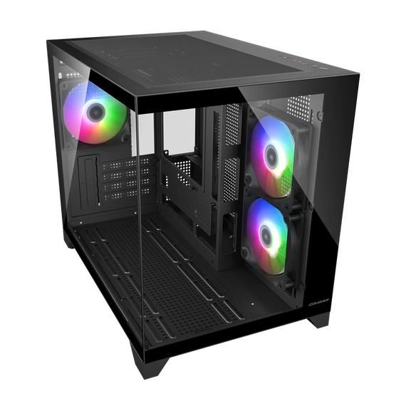Carcasă PC Cougar FV150 Mini RGB, Mini-Tower, Fără PSU, Negru, 2 image