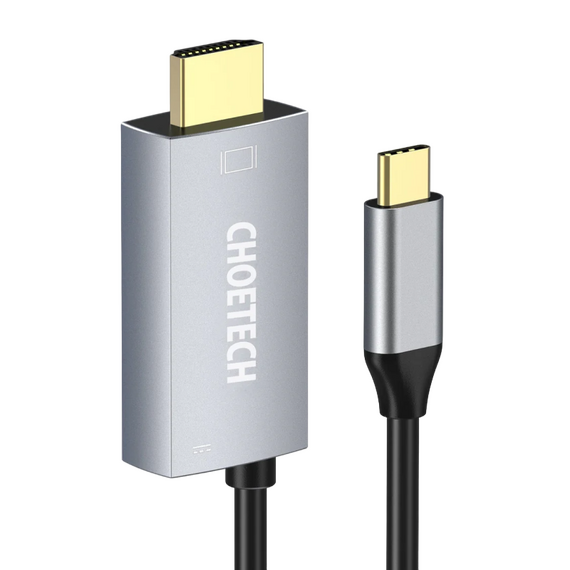Adaptor USB Choetech XCH-M180, USB Type-C (F) - HDMI (F), 1,8m, Argintiu, 2 image