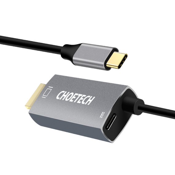 Adaptor USB Choetech XCH-M180, USB Type-C (F) - HDMI (F), 1,8m, Argintiu