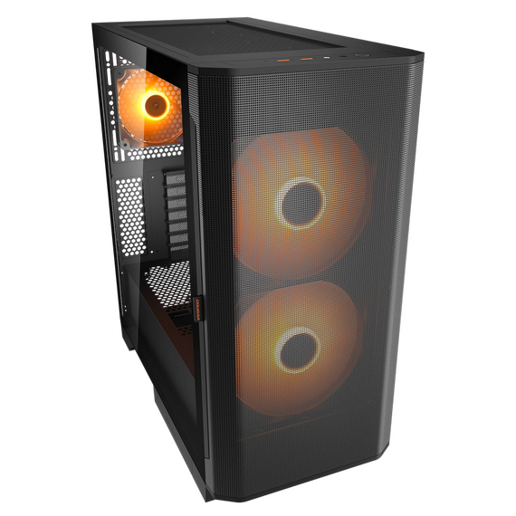 Carcasă PC Cougar Airface FLO RGB, Midi-Tower, Fără PSU, Negru, 3 image