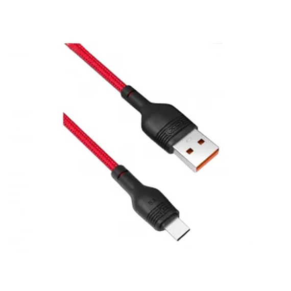 Cablu încărcare și sincronizare XO NB55, USB Type-A/USB Type-C, 1m, Roșu, 2 image