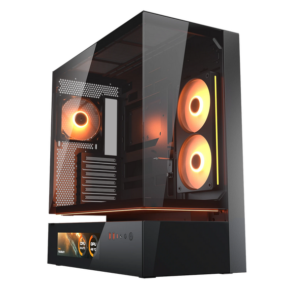 Carcasă PC Cougar CFV235 Vision, Midi-Tower, Fără PSU, Negru