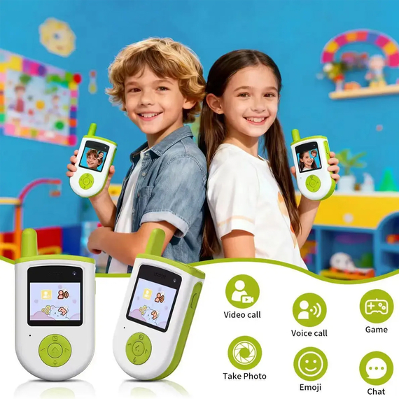 Walkie-Talkie Video pentru copii cu ecran LCD de 2,0" și cameră foto, 2 image