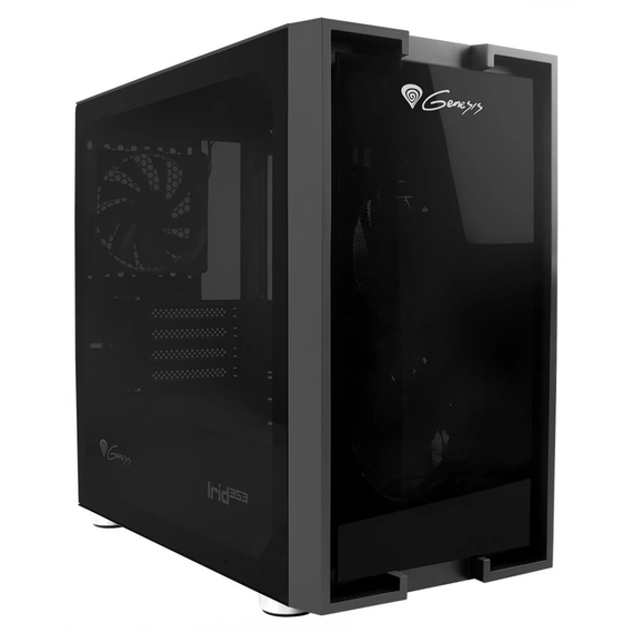Genesis Case Irid 353 ARGB MATX Fereastră mini-turn, negru
