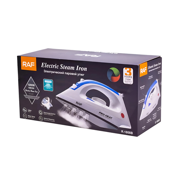 Fier de călcat electric cu aburi Raf R.1808B, 1200W, alb, 2 image